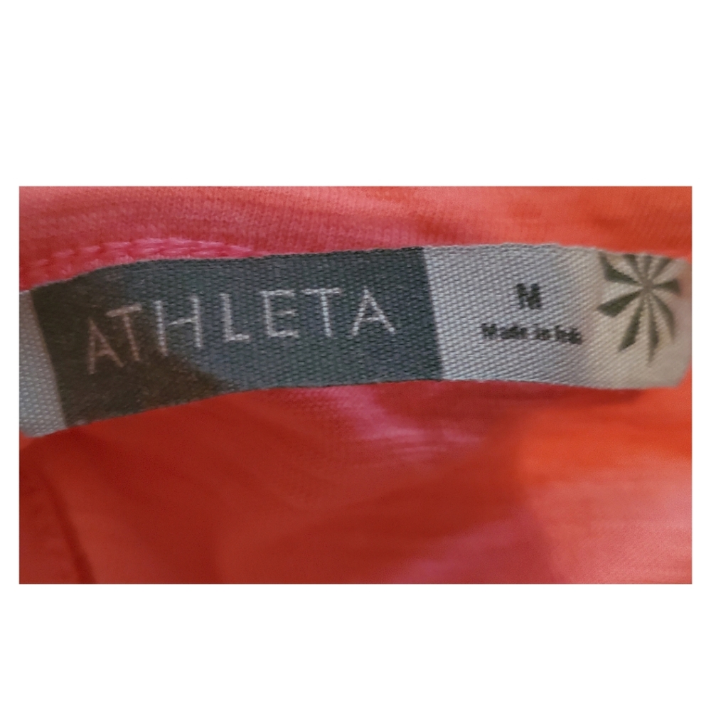 Athleta women's coral pink orange color gradient mesa tank top medium - Picture 4 of 7